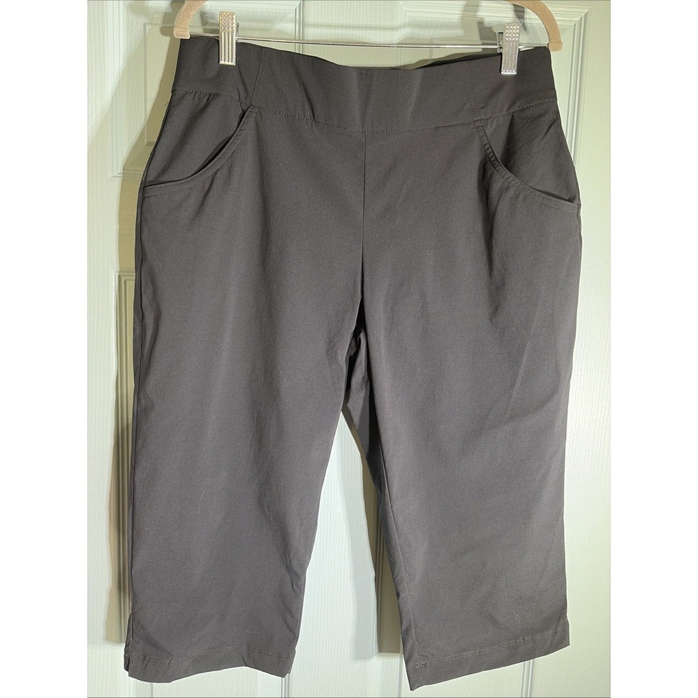 Columbia Size Large Women's Pull On Black Capri Pants. Hiking, Walking.